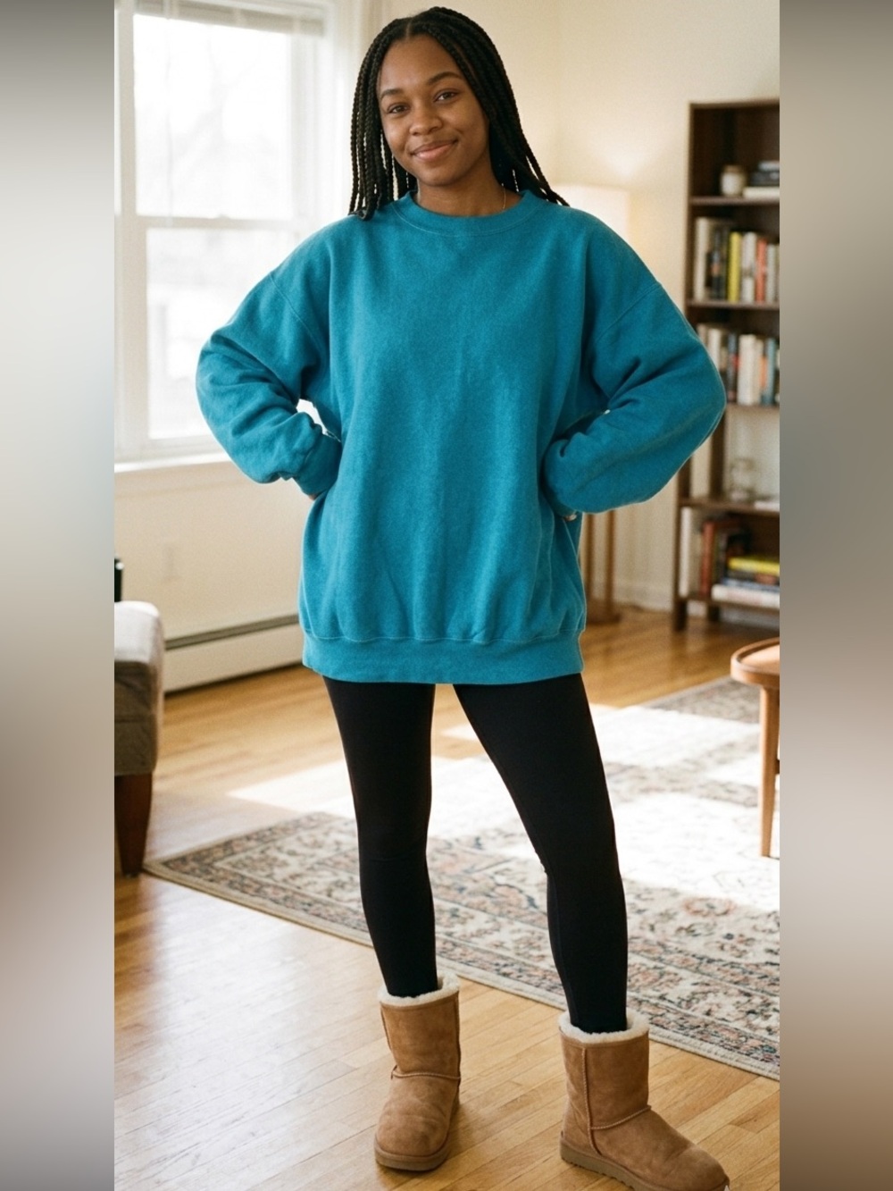 Vintage 90s Tutlex Teal Crewneck Sweater
Size XL